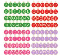 BLMHTWO 104PCS Letter Charms for Jewelry Making, 4 Sets A-Z Alphabet Charms for Bracelets, Initial Double-Side Enamel Charm Letters for DIY Necklace Earring Making, One Size, Metal, No Gemstone