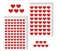BLMHTWO 1404 Pieces Heart Stickers - Mini Heart Stickers with 2 Sizes, Self-Adhesive, Reusable for Face Envelopes, Scrapbooking, Gift Bags
