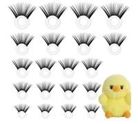 BLMHTWO 20 Pcs Safety Doll Eyelashes, 5 Sizes Eye lashes for Crocheting Black Eyelashes Supplies for Amigurumi Stuffed Crochet Animals Puppet Plush Bear Toys Accessories Crafts