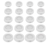 BLMHTWO 20 Pieces Piggy Bank Stoppers, Money Box Stoppers Rubber Rubber Stoppers for Money Boxes White 5 Sizes Round Piggy Bank Stopper Replacement