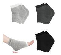 BLMHTWO 3 Pairs Moisturising Socks Ventilate Foot Moisturiser Socks Soft Cracked Heel Open Toe Socks Cracked Skin for Dryness Relieve Cracked Alleviate Heel Pressure Gel Socks Care Skin