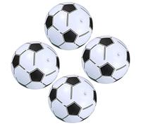 BLMHTWO 4 Pieces Inflatable Football 14.1 Inch Inflatable Footballs Kids Beach Ball Classic Black and White Football Pattern Thicken PVC Leakproof Soft Balls for Kids Beach Pool Park