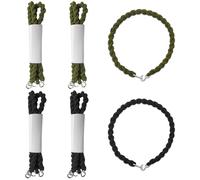 BLMHTWO 8PCS Elastic Boot Blousers Military, Leg Blousing Straps Military Boot Blousing Straps with Metal Hooks for Navy Army Air Force (Black, Green)