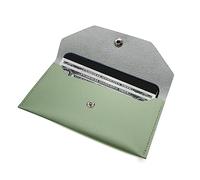 BLMHTWO Cash Wallets for Women - Reusable Leather Cash Envelope Wallet for Budgeting, Billing (Green)