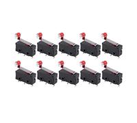 Blmirror 10Pcs Micro-Roller Lever Arm Open Close Limit Switch Kw12-3 Pcb Microswitch