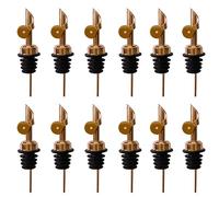 Blmirror 12PCS Stainless Steel Liquor Bottle Pourers, Auto Flip Olive Oil Spou Alcohol for About 3/4Inch Bottle Mouth Rose Gold Reusable Easy to Use