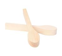 Blmirror 2 Pack Wood Carving Spoon Blank Beech Unfinished Wooden Craft Whittling Kit for Beginner Kids Easy to Use