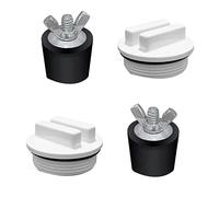 Blmirror 2 Pcs 1.5Inch Pool Winterizing Plugs Rubber Expansion Plugs with 2 Pcs 1.5Inch Threaded Pool Return Winterizing Plug
