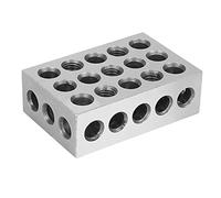 Blmirror 2Pcs 25x50x75mm Hardened Steel Blocks 23 Holes Parallel Clamping Block Lathe Tools Precision 0.005mm for Machine Tool