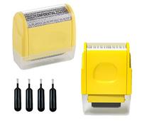 Blmirror 2Pcs Identity Theft Protection Roller Stamp Confidential Roller Stamp Privacy Information Stamp and 4 Pcs Refill Ink