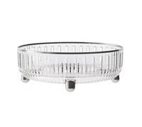 Blmirror 360-Degree Rotating Makeup Organizer for Dresser, Cosmetic Storage with Compartments for Perfumes Easy Install Easy to Use Transparent-White,A