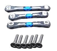 Blmirror 3Pcs Metal Steering Tie Rod Link Rod for TT02 TT02T 1/10 RC Car Parts Accessories,Blue