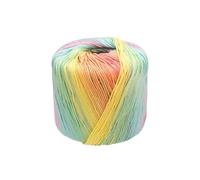 Blmirror 40G/Ball Colorful Lace Cotton Yarn Segmental Dyeing Gradient Yarn DIY Hand Knitting Crochet Garment Doll Lace Yarn C