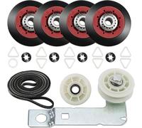 Blmirror 4392067 Dryer Repair Kit and W10837240 Dryer Idler Pulley Kit Include WPW10314173 Rollers & 661570V Belt & 279640 Pulley