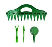 Blmirror 4pcs Sowing Seeds Dispenser Set,12 Holes Seed-in Soil Planter+Hand Seed Dispensers+ Seedling Remover+Widger Hole Puncher Easy to Use