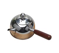 Blmirror 500Ml Single Handle Water Kettle Induction Samll Coffee Milk Tea Pot 304 Stainless Steel Outdoor Water Boiler Drinkware Gas Silver