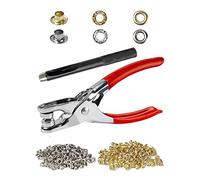 Blmirror 500Pc 1/4 Inch Grommet Tool Kit Leather Hole Punch Pliers with 500 Metal Gold and Silver Leather, Shoes
