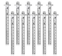 Blmirror 6Inch 15Cm Pocket Ruler Stainless Steel Ruler Detachable Clip Steel Pocket Clip Scale Gauge Ruler Metric British System