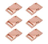 Blmirror 6Pcs Paracord Bracelet Buckles 6Pcs Metal Quick Release Buckles Belt Buckle,1 Inch Rose Gold