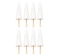 Blmirror 8PCS Paper Parasol Wedding Umbrella Party Favor 30cm Bamboo Umbrellas for Bridal Shower Centerpieces Photo Props