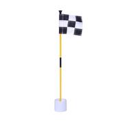 Blmirror Black and White Golf Green Flag, Colorful Two-Section Checkered Green Target Hole Cup Flagpole, Golf Supplies