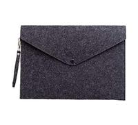Blmirror Dark Grey 1PC Simple A4 Big Capacity Document Bag Pad Business Briefcase File Folders Chemical Felt Filing Products