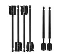 Blmirror Epoxy Resin Paint Mixer Paddles for Drill,4Pcs Reusable Paint Stirrer Resin Drill Mixer Paddles and 2Pcs Extension Rods