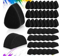 Blmirror Face Paint Sponges Face Painting Black Sponges High Density for Art Work and Body Paint (24 Petals + 24 Half Moon) Easy to Use
