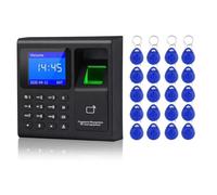 Blmirror Fingerprint Attendance Machine Fingerprint Attendance Access Control RFID Keypad Access Control Electric Time Clock Recorder USB Data Manage with Keys