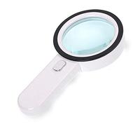 Blmirror Magnifying Glass 20X, Large Magnifier with Light, LED Illuminated Handheld, Premium High Power Magnifying Glass for Reading Books, Seniors, Macular Degeneration, Stamps
