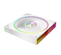 Blmirror PC Case Fan Star Ring 140mm 5V 3Pin ARGB Cyclic Mirror Light Effect 14CM Cooling Fan Divine Light Synchronous Lian PWM 650 to 1800RPM Cooling Fan 5V3Pin Circular Light Bar White B