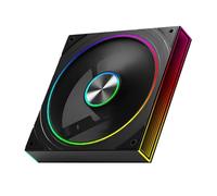 Blmirror PC Case Fan Star Ring 140mm ARGB Case Fan 5V 3Pin ARGB Cyclic Mirror Light Effect 14CM Cooling Fan Divine Light Synchronous 5V3Pin Circular Light Bar Black A