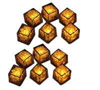 Blmirror Waterproof LED Ice-Cube Flashing Glow in the Dark Light Up for Bar Club Drinking Party Decoration Plastic Waterproof Led Ice-Cube A 12Piece