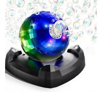 BLmukce 360° Auto-Rotating Disco Bubble Machine for Kids, 30ml Large Tank, 30 Mins Non-Stop Fun, 10,000+ Bubbles/Min, Outdoor Bubble Maker Toy for Toddlers 1-3, Boys Girls Easter Birthday Gift(Gold)