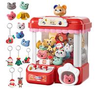 BLmukce Claw Machine for Kids, Mini Vending Machine Toy with Prize Dispenser, Electronic Arcade Game for Girls & Boys Ages 3 4 5 6 7 8 Years, Birthday (16 PCS Toys)