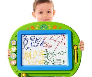 BLmukce Extra Large Magnetic Drawing Board Toy for Kids Age 3-7 Years, Erasable Board with 4 Colors, Educational Learning Toy, Birthday Gift for 3 4 5 Year Old Girls & Boys (Green)