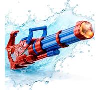 BLmukce Gatling Electric Water Gun, Automatic Squirt Gun with Light and Sound Effects, One-Click Absorption, Pistol for Outdoor Summer Battles for Kids Age 3+ & Adults (Spider)