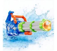BLmukce Gatling Electric Water Gun, Automatic Squirt Gun with Light and Sound Effects, One-Click Absorption, Super Soaker Water Pistol for Outdoor Summer Battles for Kids Age 3+ & Adults