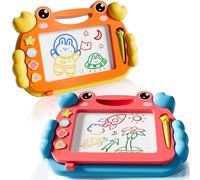 BLmukce Magnetic Drawing Board 2 Pcs, Toy for Kids Age 3-7 Years, Erasable Doodle Board with 4 Colors, Educational Travel Learning Toy, Birthday Gift for 3 4 5 Year Old Girls & Boys (Multicolor)