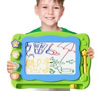 BLmukce Magnetic Drawing Board Large, Toy for Kids Age 2-7 Years, Erasable Doodle Board with 4 Colors, Educational Travel Learning Toy, Birthday Gift for 2 3 4 5 Year Old Girls & Boys(Green)