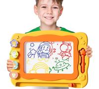 BLmukce Magnetic Drawing Board Toy for Kids Age 3-7 Years, Erasable Doodle Board with 4 Colors, Educational Travel Learning Toy, Birthday Gift for 3 4 5 Year Old Girls & Boys (Yellow)