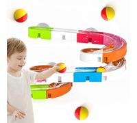 BLmukce Slide Bath Toys for 1 2 3 Year Old Boys & Girls, Baby Water Bathtub Balls Track Game, Shower Toy for Toddler, Wall Track Building Kit for Age 4 5 6 with Suction Cup (43PCS)