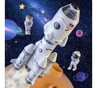 BLmukce Space Rocket Toys, STEM Launch Set with Light/Sound/Smoke, Educational Aerospace Model for Kids, Projection Lamp & 2 Astronauts, Gift for Boys Girls 3,4,5,6,7,8 Years Old