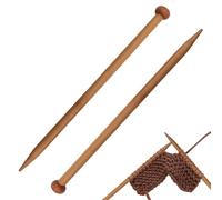 BLNC Bamboo Knitting Needles, 8mm-25cm Long Chunky Knitting Needles for Jumpers Blankets Large Projects for Beginners and Enthusiast