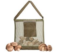 BLNC Mushroom Picking Basket, Foraging Basket Fruit Picking Foldable Storage Mesh Bag Suitable for Hiking and Gardening Enthusiasts（Green）