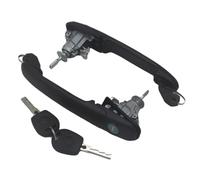 BLNETU Black Car Replacement for SEAT for Alhambra 1996-2010 Front Left Door Handle with Lock Barrel 6K0837205 6K0837206 2PCS