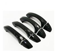 BLNETU Black Chrome Car Door Handle Cover Trim Sticker for VW for Golf 6 MK6 2009 2010 2011 2012 2013(Black 2 Buttons)