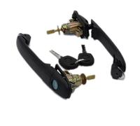 BLNETU Car Accessories Front Left Right Door Handle with Lock Barrel for VW for Sharan 1995-2010 33MM PIN Length 6K0837205 6K0837206(2pcs)