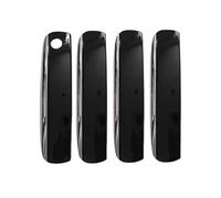 BLNETU Car Exterior Door Handles for A6 C6 2005-2011 Left Right Front Rear Exterior Door Opening Handle Black Silver 4 Pcs (Black A Set)