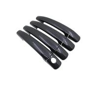 BLNETU Car Exterior Door Handles for Citroen DS4 2010-2018 ABS Carbon Fiber Set Sticker Chrome Door Handle Cover Trim (Handle 4 Door B)
